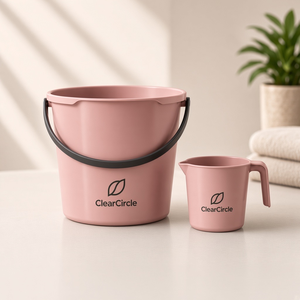 Blush ClearCircle bucket and mug