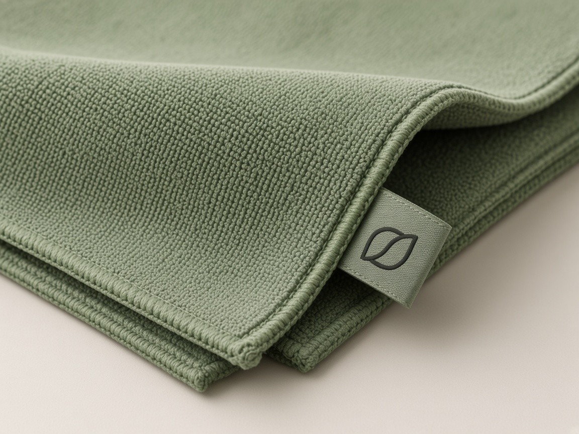 Microfiber cloth texture and leaf tab