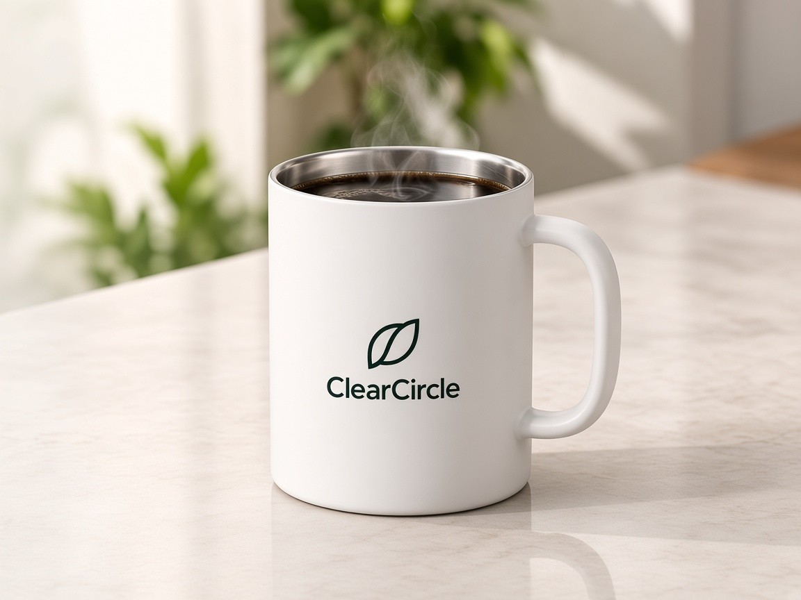 ClearCircle white mug